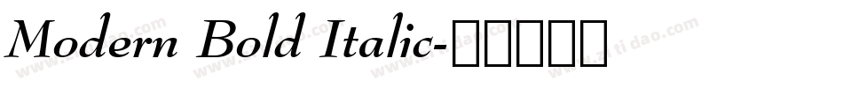 Modern Bold Italic字体转换